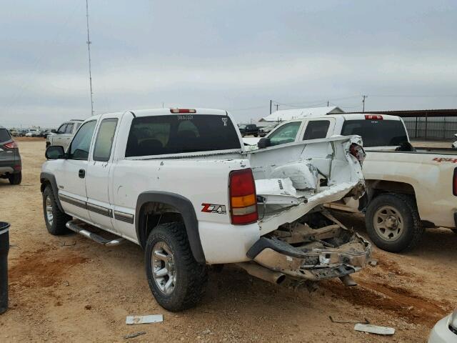 2GCEK19T521428625 - 2002 CHEVROLET SILVERADO WHITE photo 3