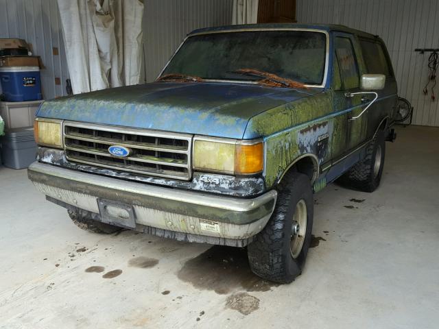 1FMEU15N7LLA37260 - 1990 FORD BRONCO U10 TURQUOISE photo 2