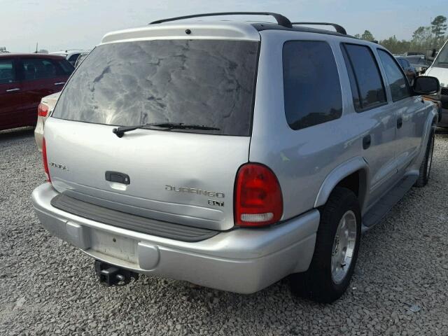 1D4HR58Z93F503118 - 2003 DODGE DURANGO SL SILVER photo 4