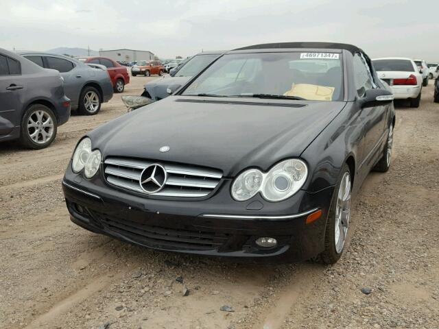 WDBTK56F37F208962 - 2007 MERCEDES-BENZ CLK 350 BLACK photo 2