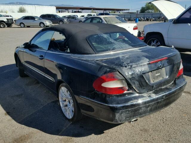 WDBTK56F37F208962 - 2007 MERCEDES-BENZ CLK 350 BLACK photo 3