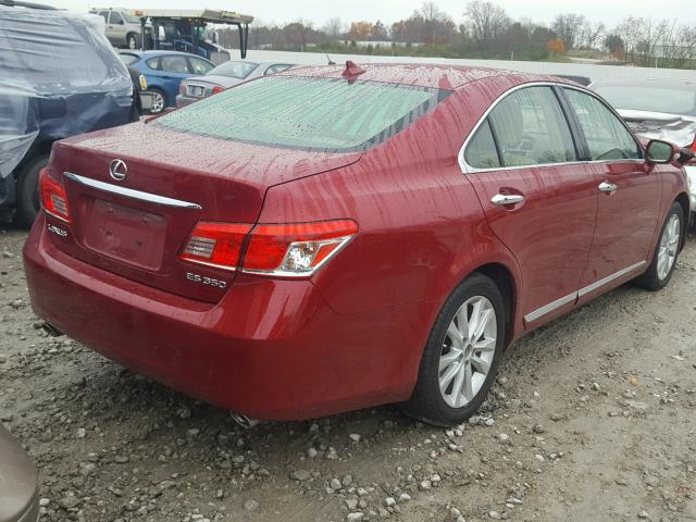 JTHBK1EG9A2372441 - 2010 LEXUS ES 350 RED photo 4