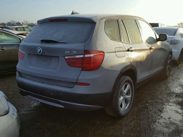 5UXWX5C57BL712418 - 2011 BMW X3 XDRIVE2 GRAY photo 4