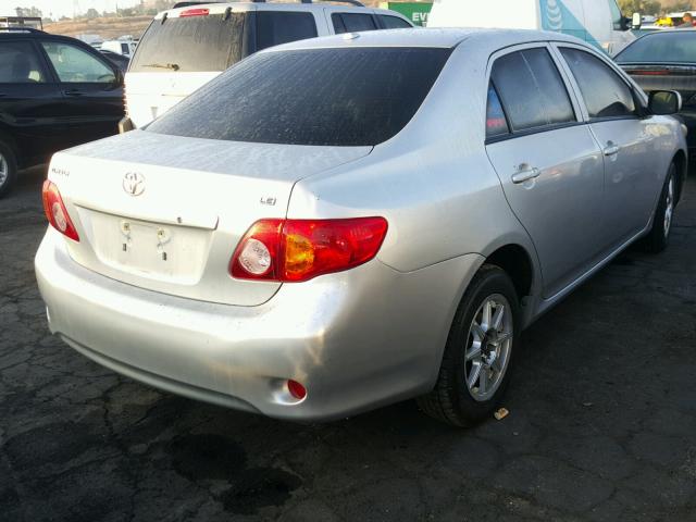 2T1BU4EE0AC431633 - 2010 TOYOTA COROLLA BA SILVER photo 4