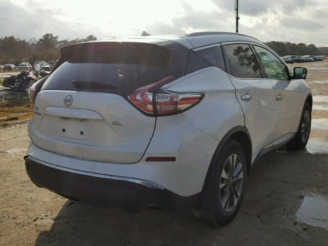 5N1AZ2MG7FN256091 - 2015 NISSAN MURANO S WHITE photo 4