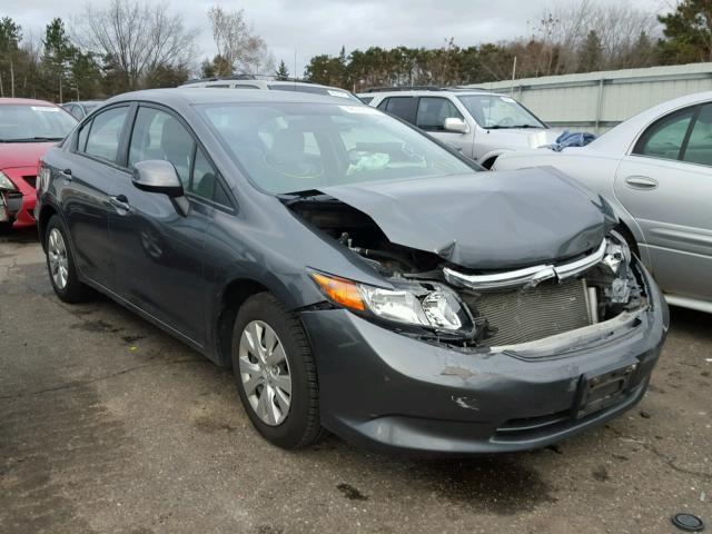 19XFB2F57CE009616 - 2012 HONDA CIVIC LX GRAY photo 1