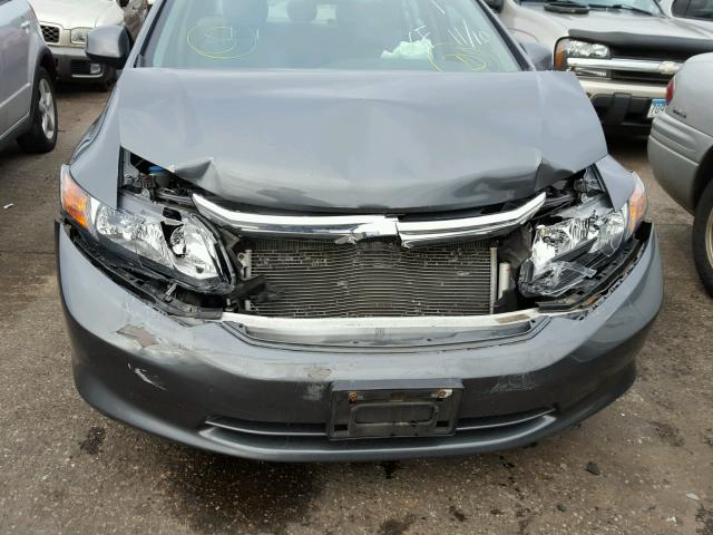 19XFB2F57CE009616 - 2012 HONDA CIVIC LX GRAY photo 7