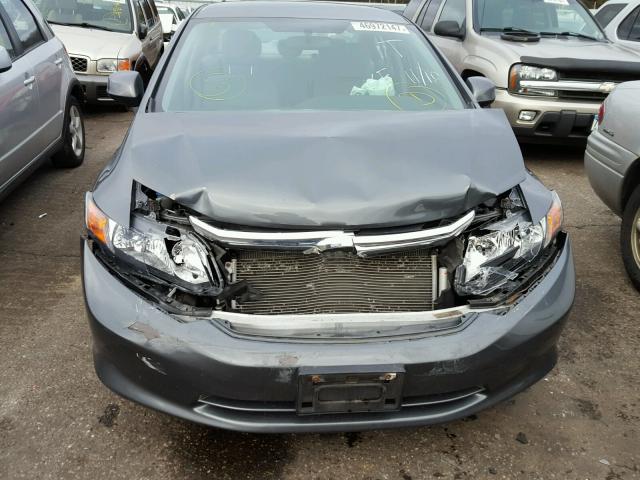 19XFB2F57CE009616 - 2012 HONDA CIVIC LX GRAY photo 9