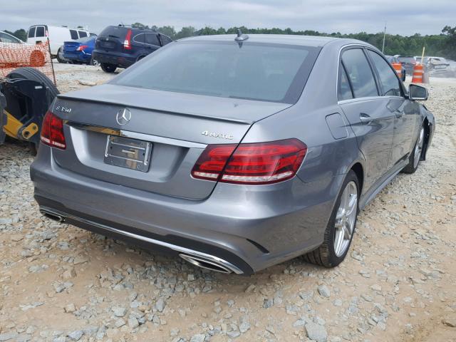 WDDHF8JB3EA892185 - 2014 MERCEDES-BENZ E 350 4MAT SILVER photo 4