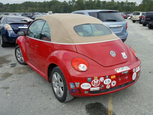 3VWRF31YX7M421045 - 2007 VOLKSWAGEN NEW BEETLE RED photo 3