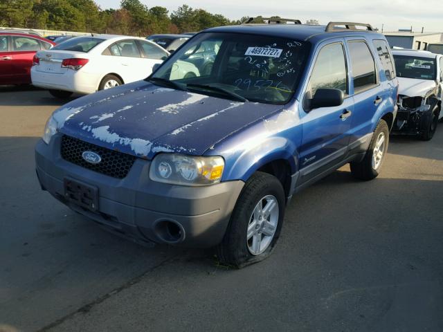 1FMYU59H47KA89952 - 2007 FORD ESCAPE HEV BLUE photo 2