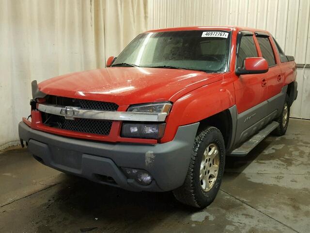 3GNEK13T52G144385 - 2002 CHEVROLET AVALANCHE RED photo 2