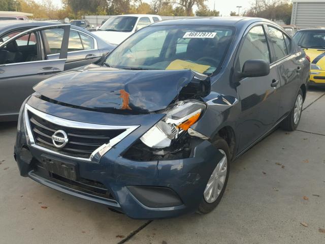 3N1CN7AP7FL939597 - 2015 NISSAN VERSA S BLUE photo 2