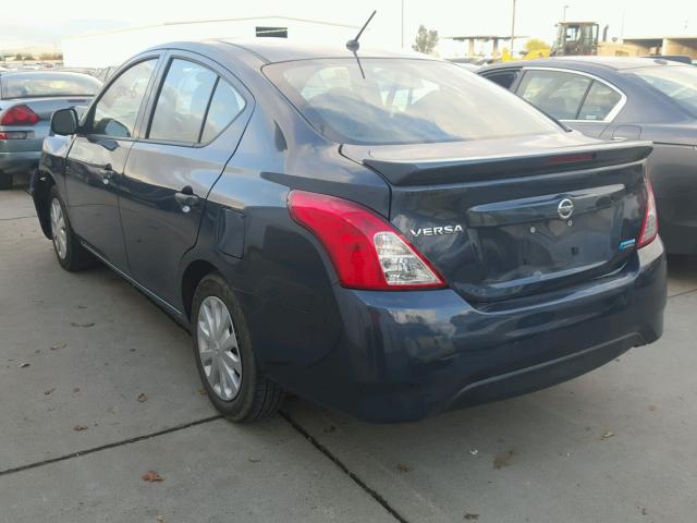 3N1CN7AP7FL939597 - 2015 NISSAN VERSA S BLUE photo 3