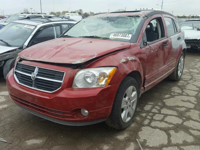 1B3HB48B47D542460 - 2007 DODGE CALIBER SX RED photo 2