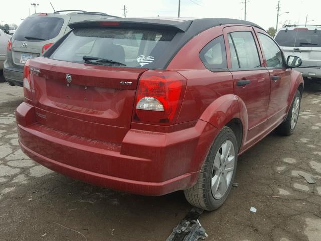 1B3HB48B47D542460 - 2007 DODGE CALIBER SX RED photo 4