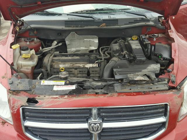 1B3HB48B47D542460 - 2007 DODGE CALIBER SX RED photo 7