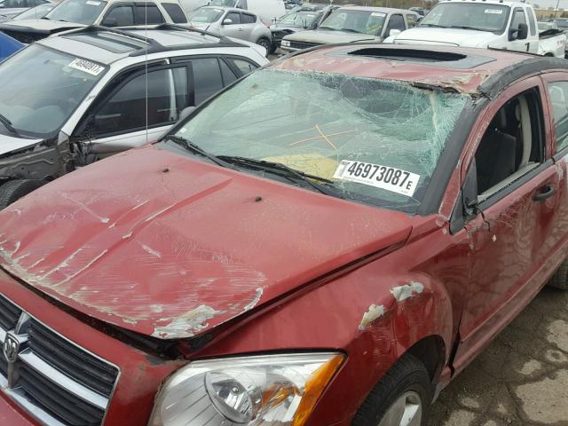 1B3HB48B47D542460 - 2007 DODGE CALIBER SX RED photo 9