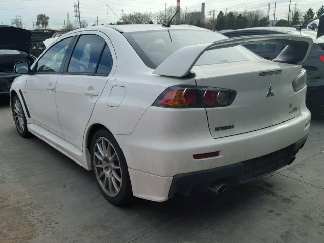 JA32W8FV7BU035489 - 2011 MITSUBISHI LANCER EVO WHITE photo 3