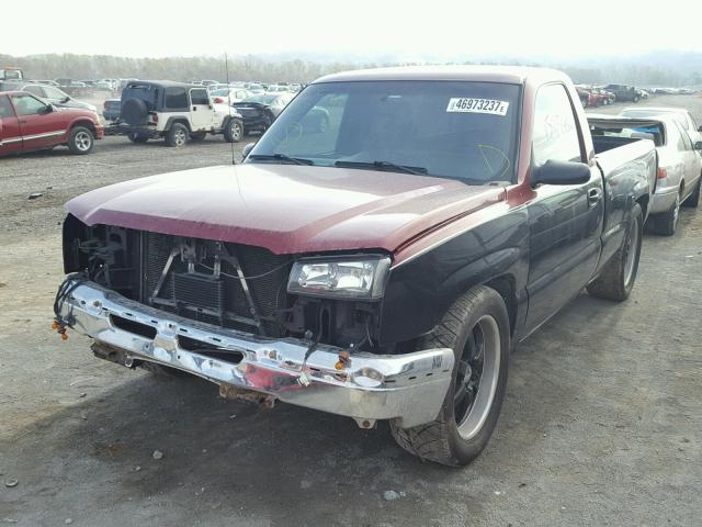 1GCEC14TX5Z138736 - 2005 CHEVROLET SILVERADO MAROON photo 2