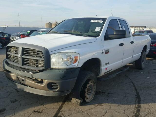 3D7KS28A68G215231 - 2008 DODGE RAM 2500 S WHITE photo 2