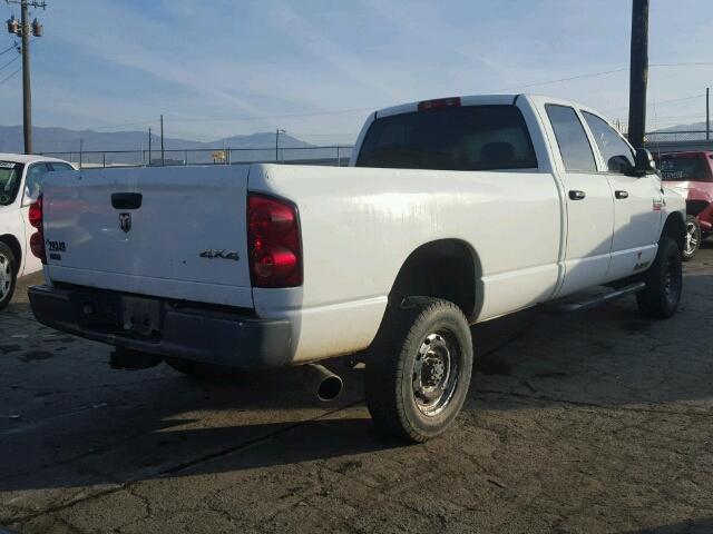 3D7KS28A68G215231 - 2008 DODGE RAM 2500 S WHITE photo 4