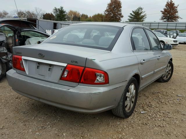 KNAGD128755431728 - 2005 KIA OPTIMA LX SILVER photo 4