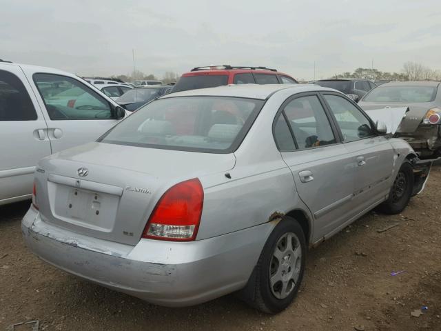 KMHDN45D71U188687 - 2001 HYUNDAI ELANTRA GL SILVER photo 4