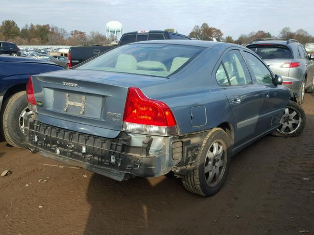 YV1RH59H832256976 - 2003 VOLVO S60 2.5T BLUE photo 4