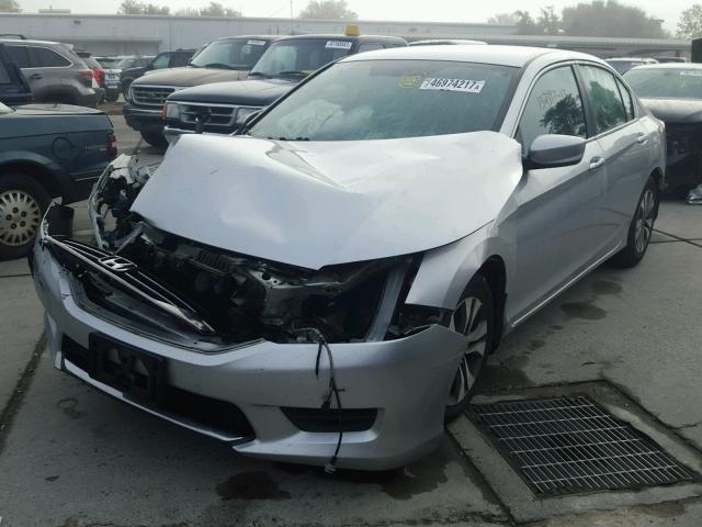 1HGCR2F36DA199699 - 2013 HONDA ACCORD LX SILVER photo 2