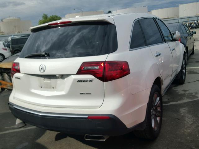 2HNYD2H5XBH518936 - 2011 ACURA MDX ADVANC WHITE photo 4