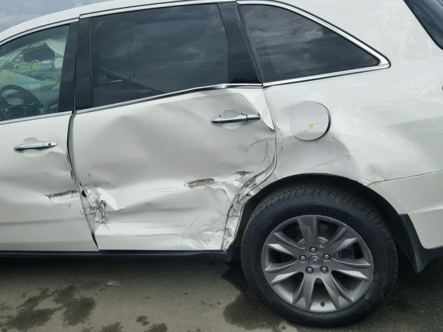 2HNYD2H5XBH518936 - 2011 ACURA MDX ADVANC WHITE photo 9