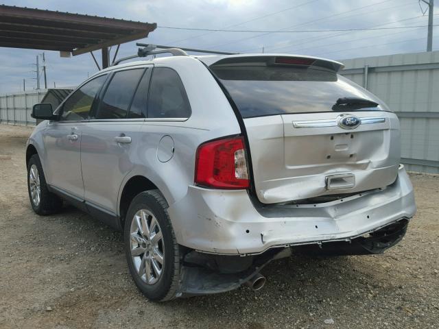 2FMDK3KC2BBA64252 - 2011 FORD EDGE LIMIT SILVER photo 3