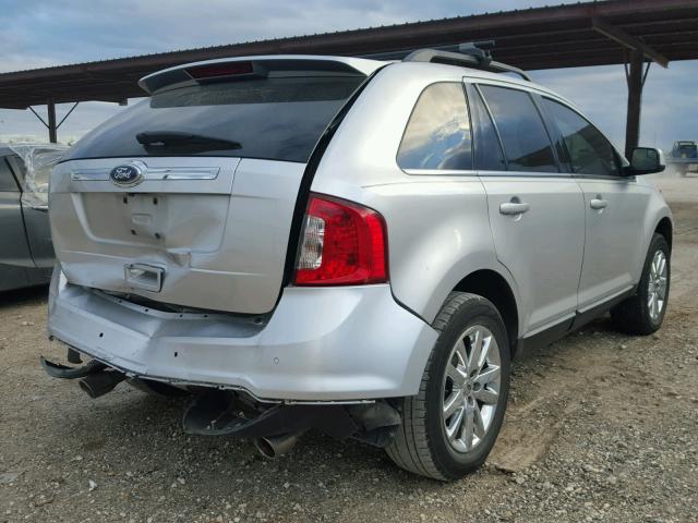 2FMDK3KC2BBA64252 - 2011 FORD EDGE LIMIT SILVER photo 4