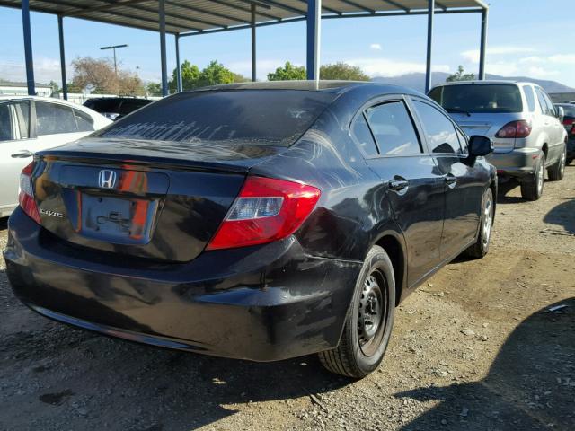 19XFB2F50CE365485 - 2012 HONDA CIVIC LX BLACK photo 4