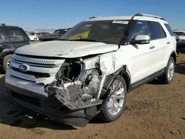 1FM5K8F80DGC34269 - 2013 FORD EXPLORER L WHITE photo 2