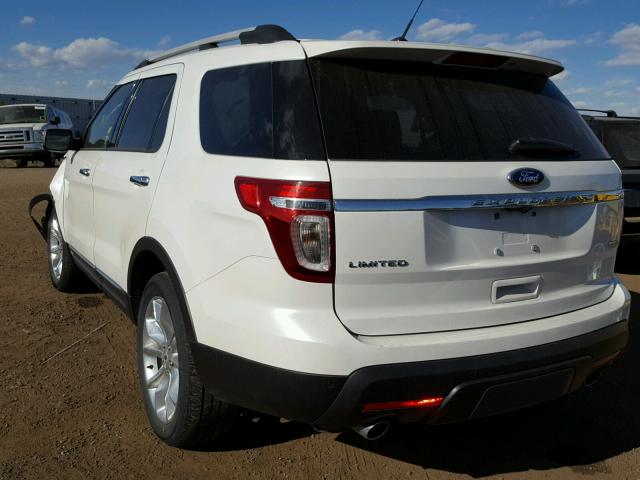 1FM5K8F80DGC34269 - 2013 FORD EXPLORER L WHITE photo 3