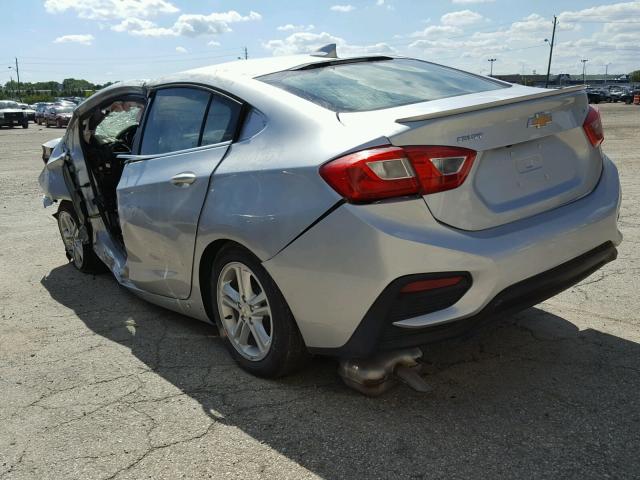 1G1BE5SM3H7260007 - 2017 CHEVROLET CRUZE LT SILVER photo 3