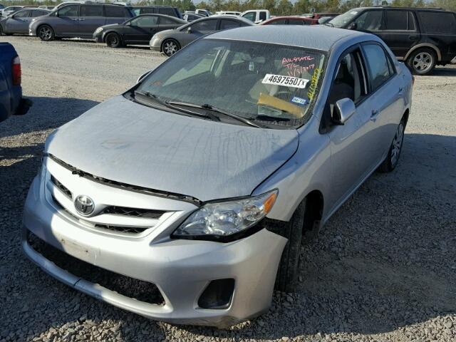 JTDBU4EE5C9173280 - 2012 TOYOTA COROLLA BA SILVER photo 2