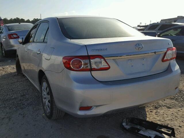 JTDBU4EE5C9173280 - 2012 TOYOTA COROLLA BA SILVER photo 3