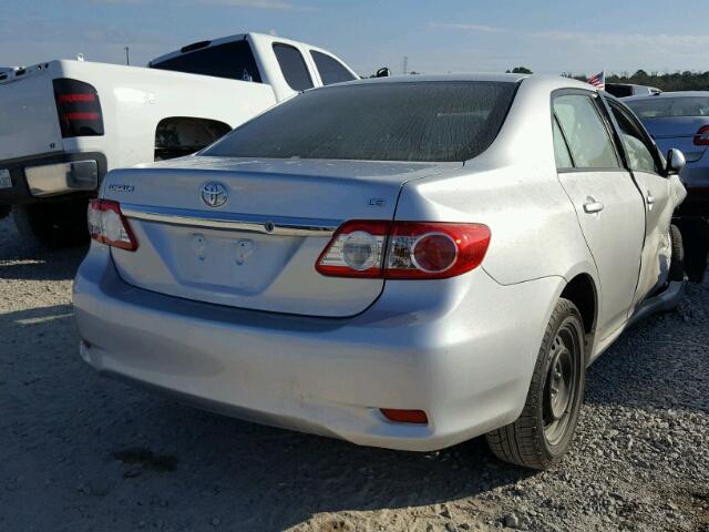 JTDBU4EE5C9173280 - 2012 TOYOTA COROLLA BA SILVER photo 4