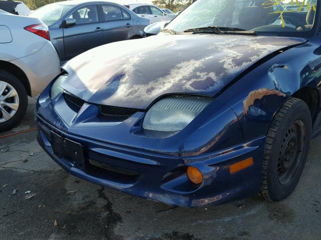 1G2JB524217400683 - 2001 PONTIAC SUNFIRE SE BLUE photo 9