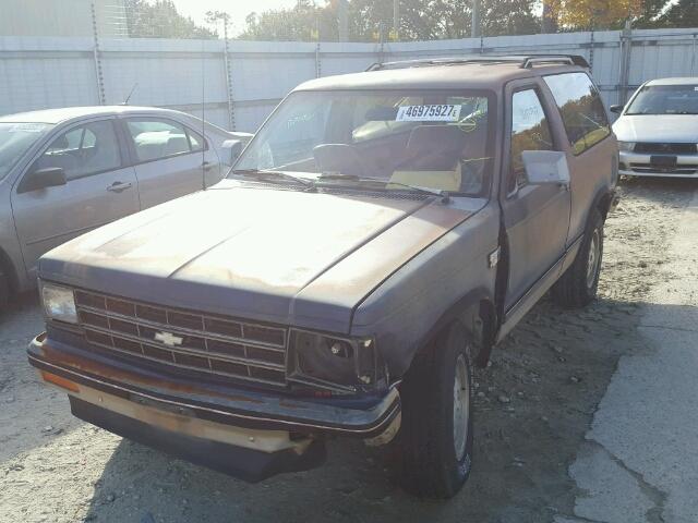 1GNCT18R5J0175589 - 1988 CHEVROLET BLAZER S10 BLUE photo 2