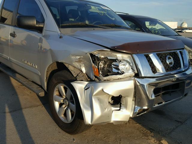 1N6BA07D99N315231 - 2009 NISSAN TITAN XE SILVER photo 9