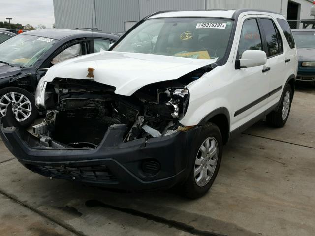 JHLRD78826C058619 - 2006 HONDA CR-V EX WHITE photo 2