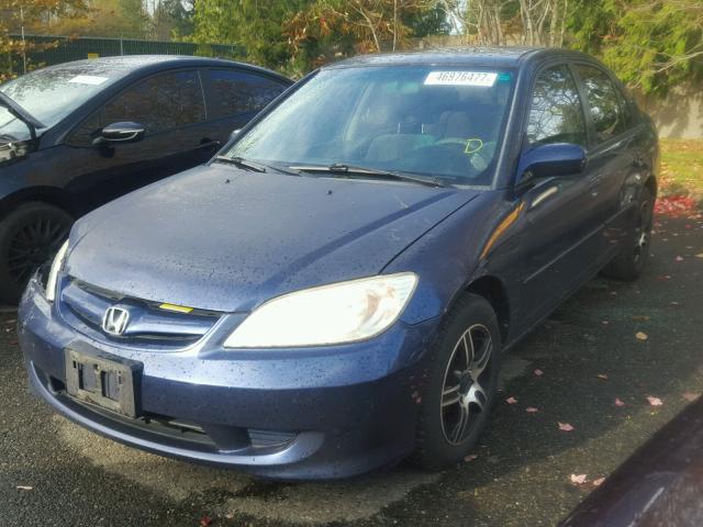 JHMES26734S002396 - 2004 HONDA CIVIC EX BLUE photo 2