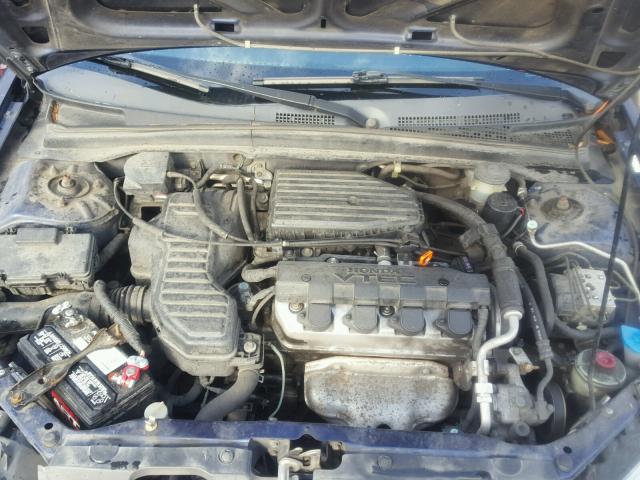 JHMES26734S002396 - 2004 HONDA CIVIC EX BLUE photo 7
