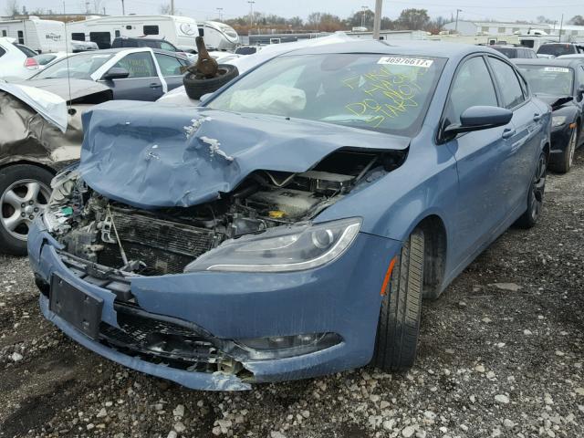 1C3CCCDG1FN553740 - 2015 CHRYSLER 200 S BLUE photo 2