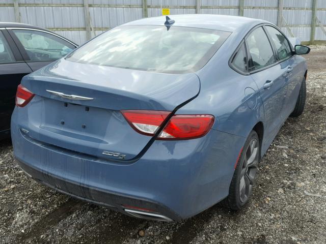 1C3CCCDG1FN553740 - 2015 CHRYSLER 200 S BLUE photo 4