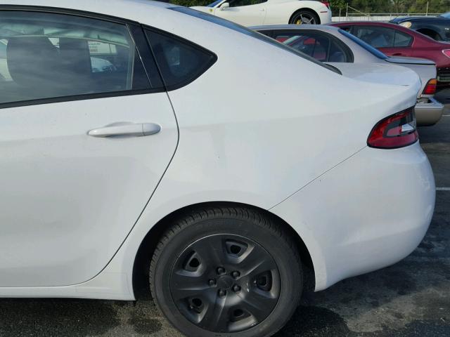 1C3CDFAA4FD182433 - 2015 DODGE DART SE WHITE photo 9